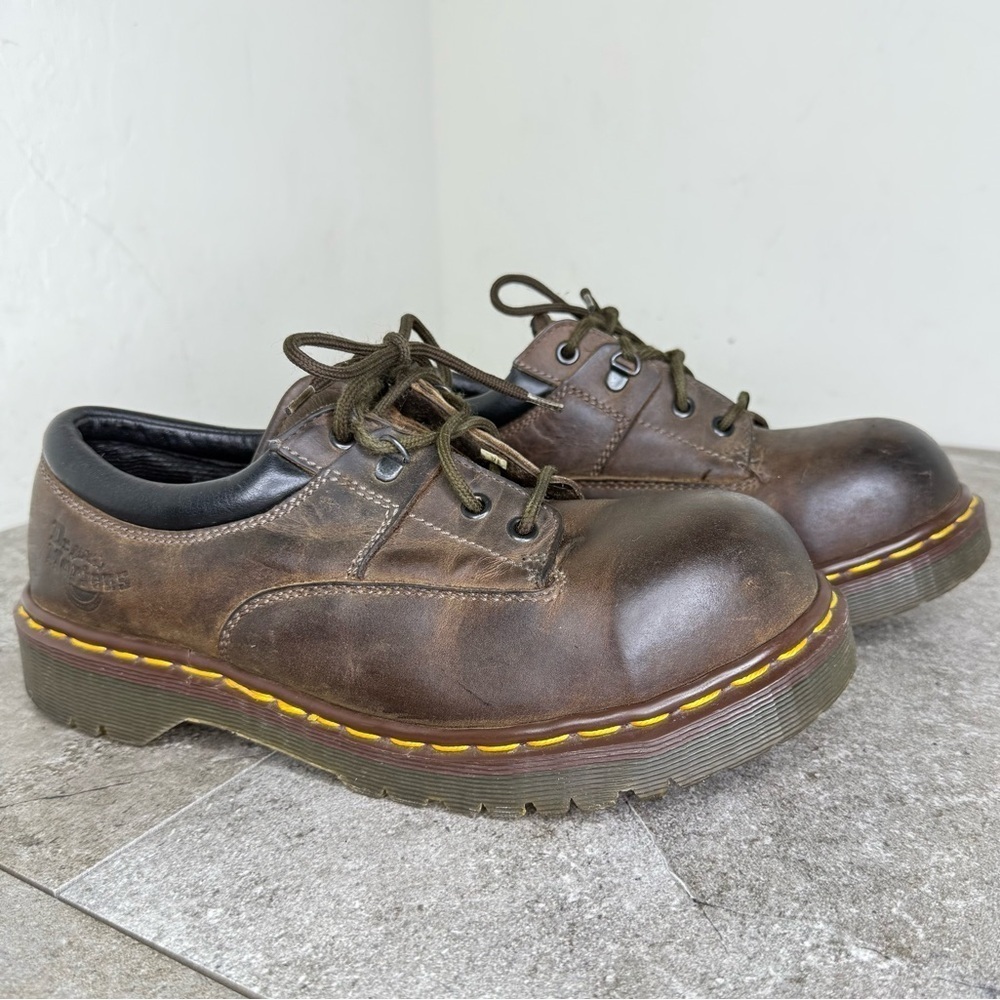 Y2K Dr Martens 7733 Industrial Steel Toe Work Shoes Made In England UK 8 US 10